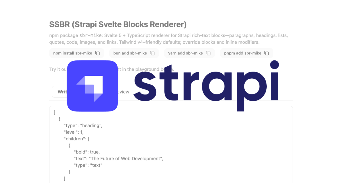 Strapi Svelte Blocks Renderer